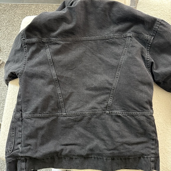 Topshop Black Jacket with Cream Sherpa Collar - Picture 6 of 9